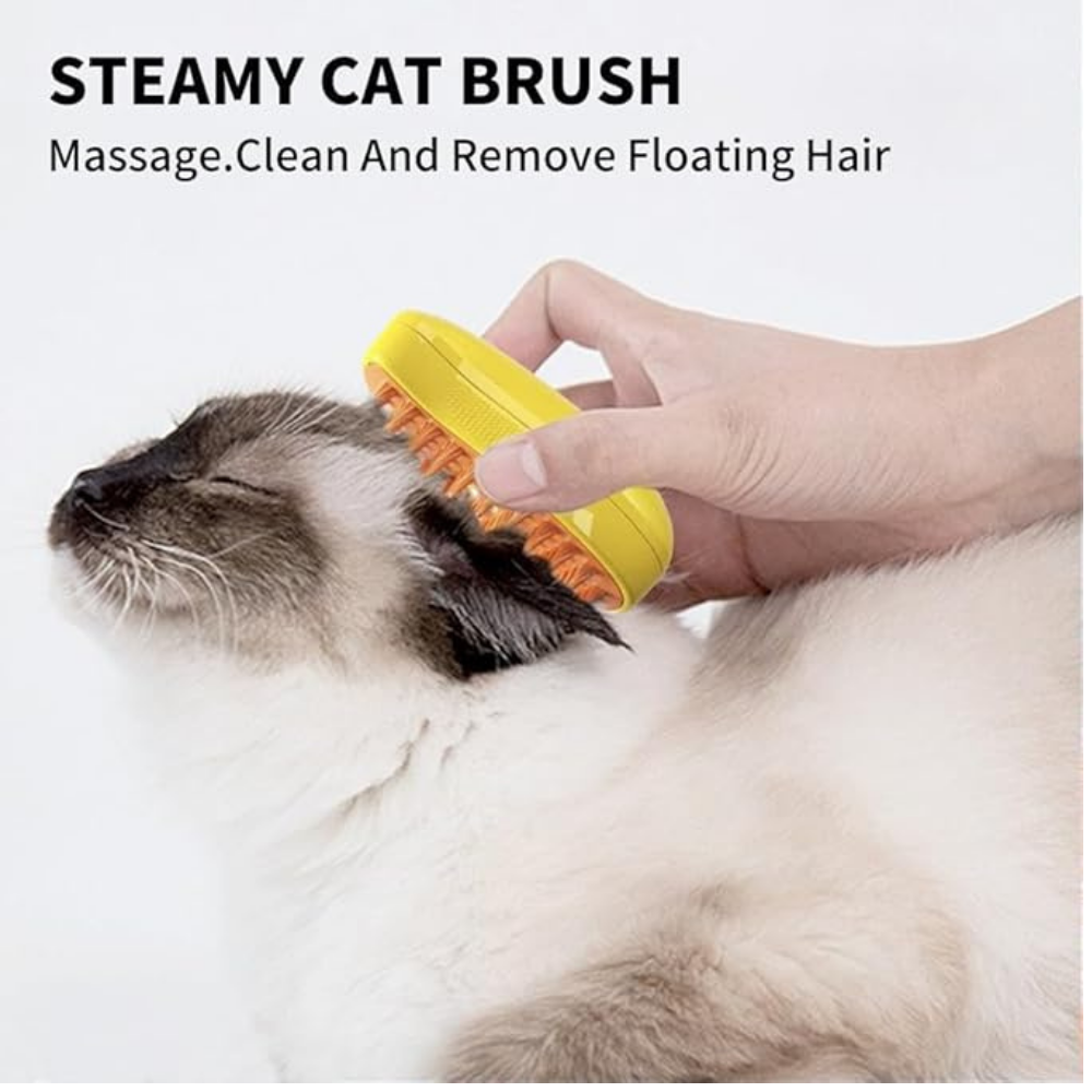 Cat Steam Brush 3 In 1  Self Cleaning Brush 🐈