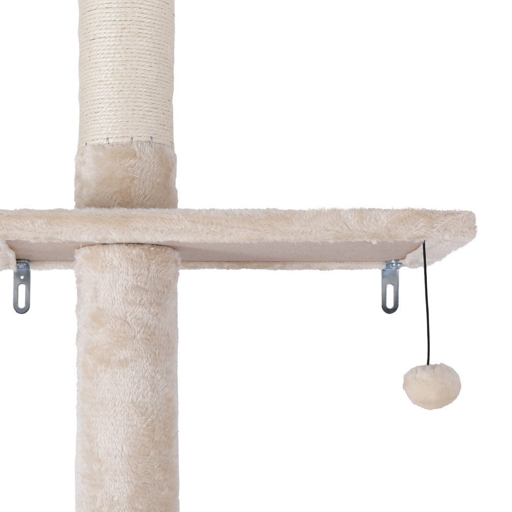 Large Scratching Post (White) - 290cm Floor To Ceiling Scratching Tower