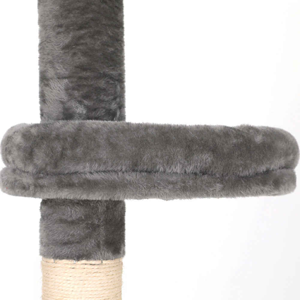 Large Scratching Post (Grey & White) - 290cm Floor To Ceiling Scratching Tower