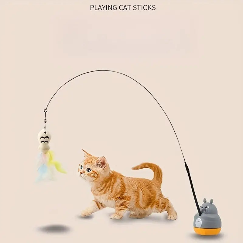 Interactive Cat Wand – Durable, Interactive Cat Toy for Active Play